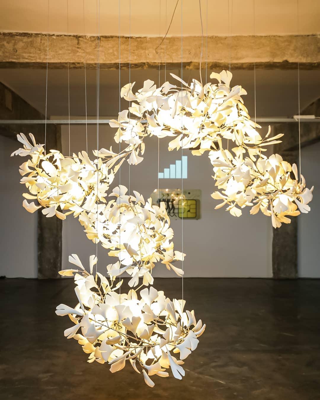 Koralisse Ceramic Chandelier-Moonnatur
