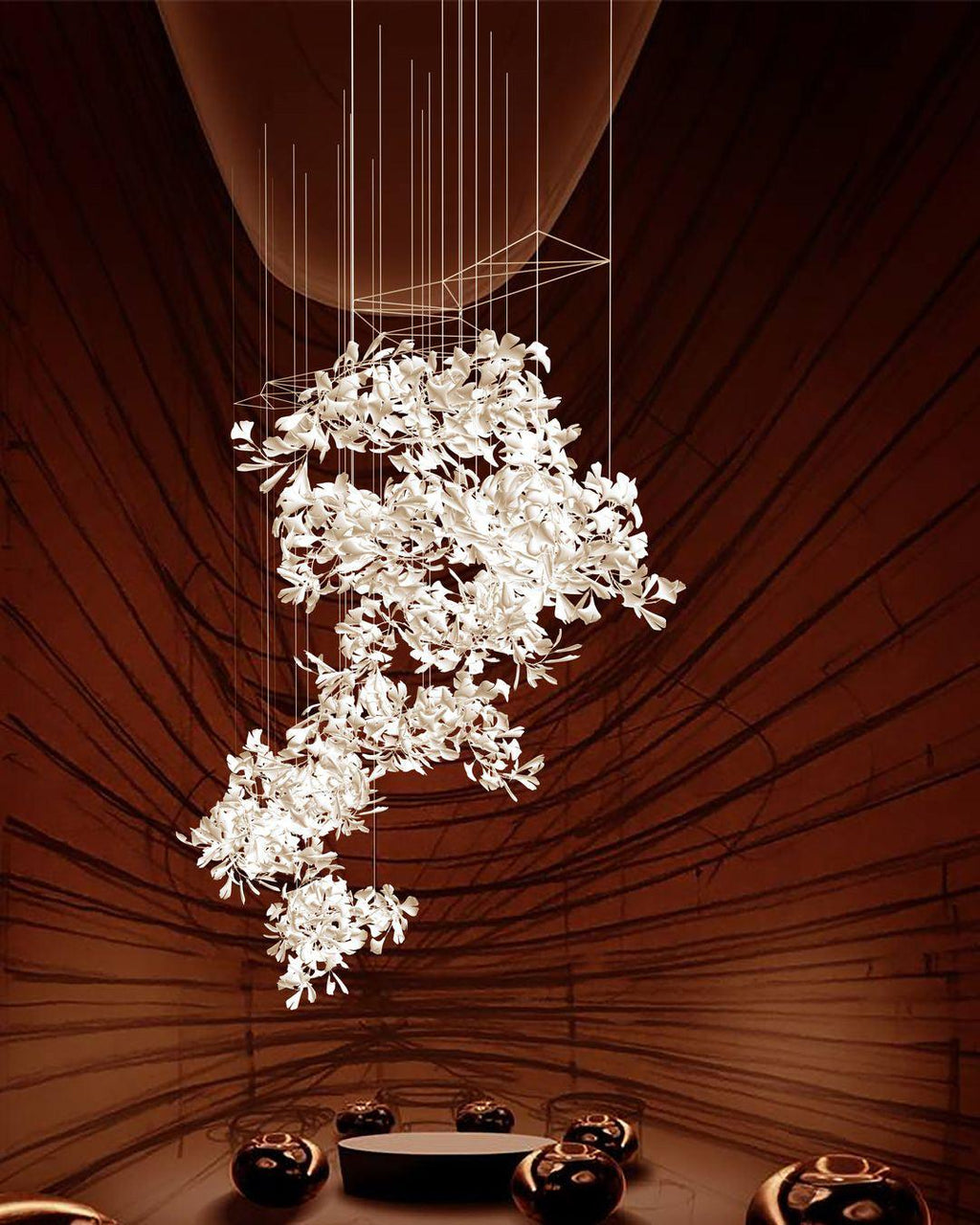 Koralisse Ceramic Chandelier-Moonnatur