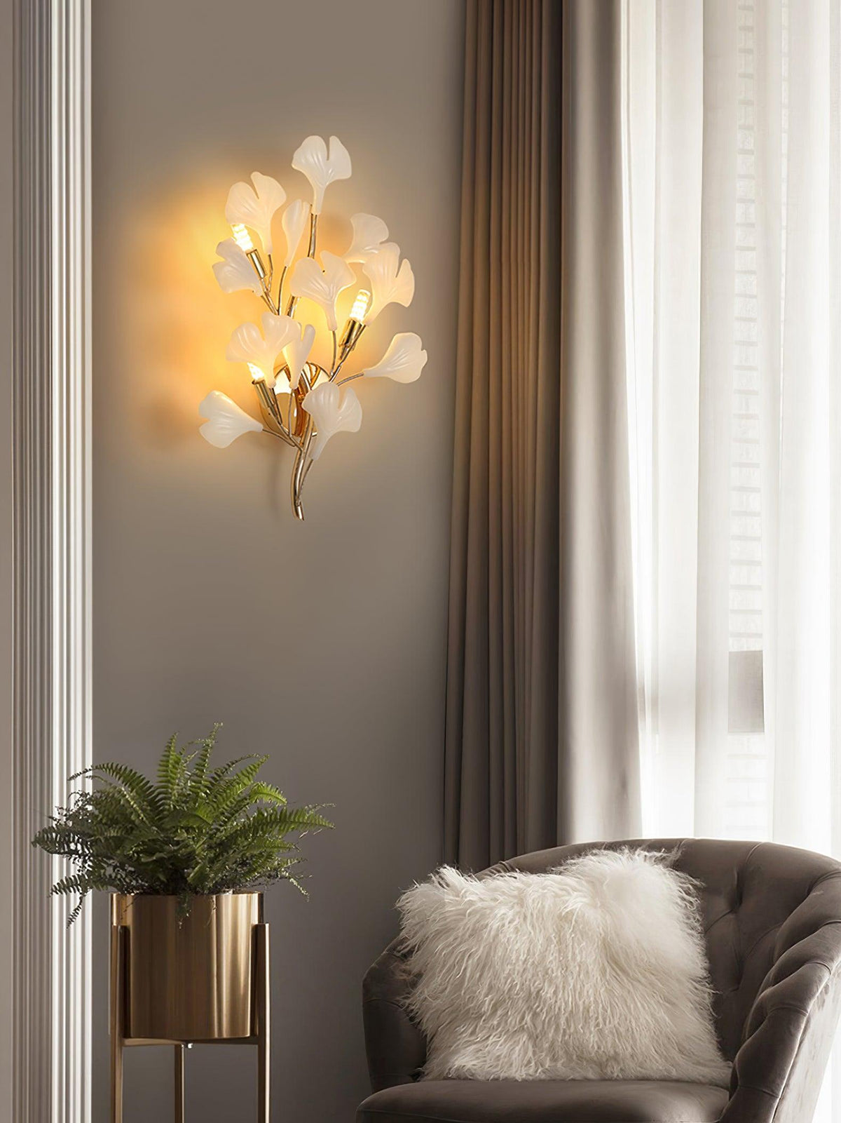 Meldenina Ceramic Wall Light-Moonnatur