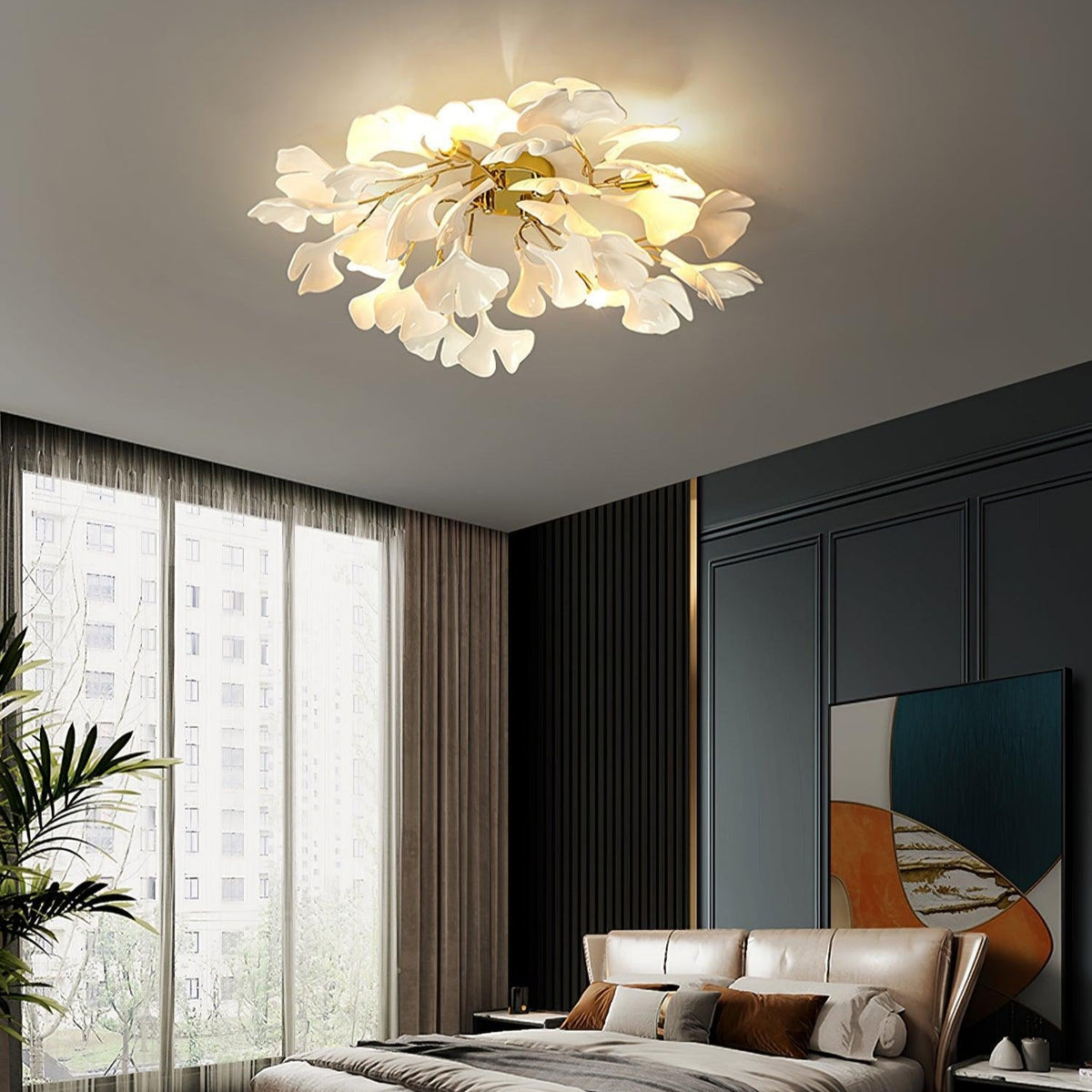 Penrelholm Ceramic Ceiling Light-Moonnatur
