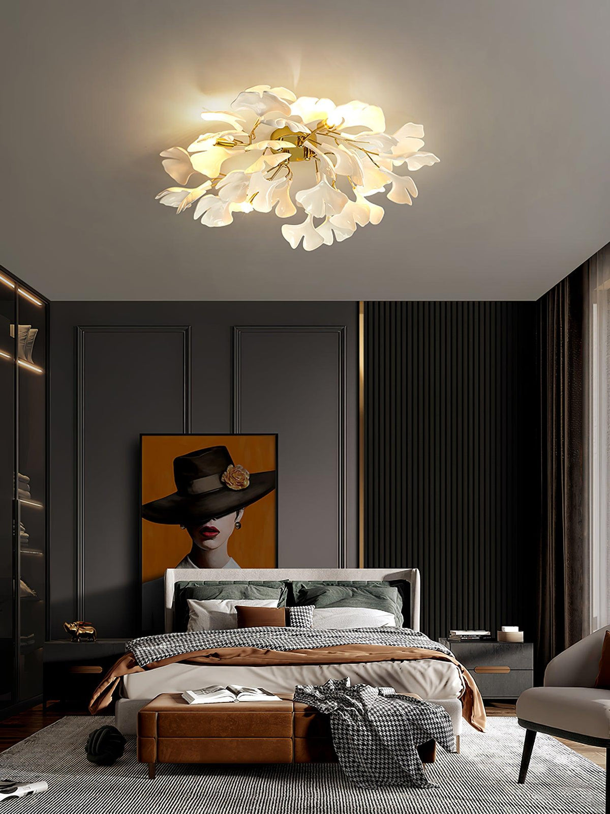 Kesterley Ceramic Ceiling Light-Moonnatur