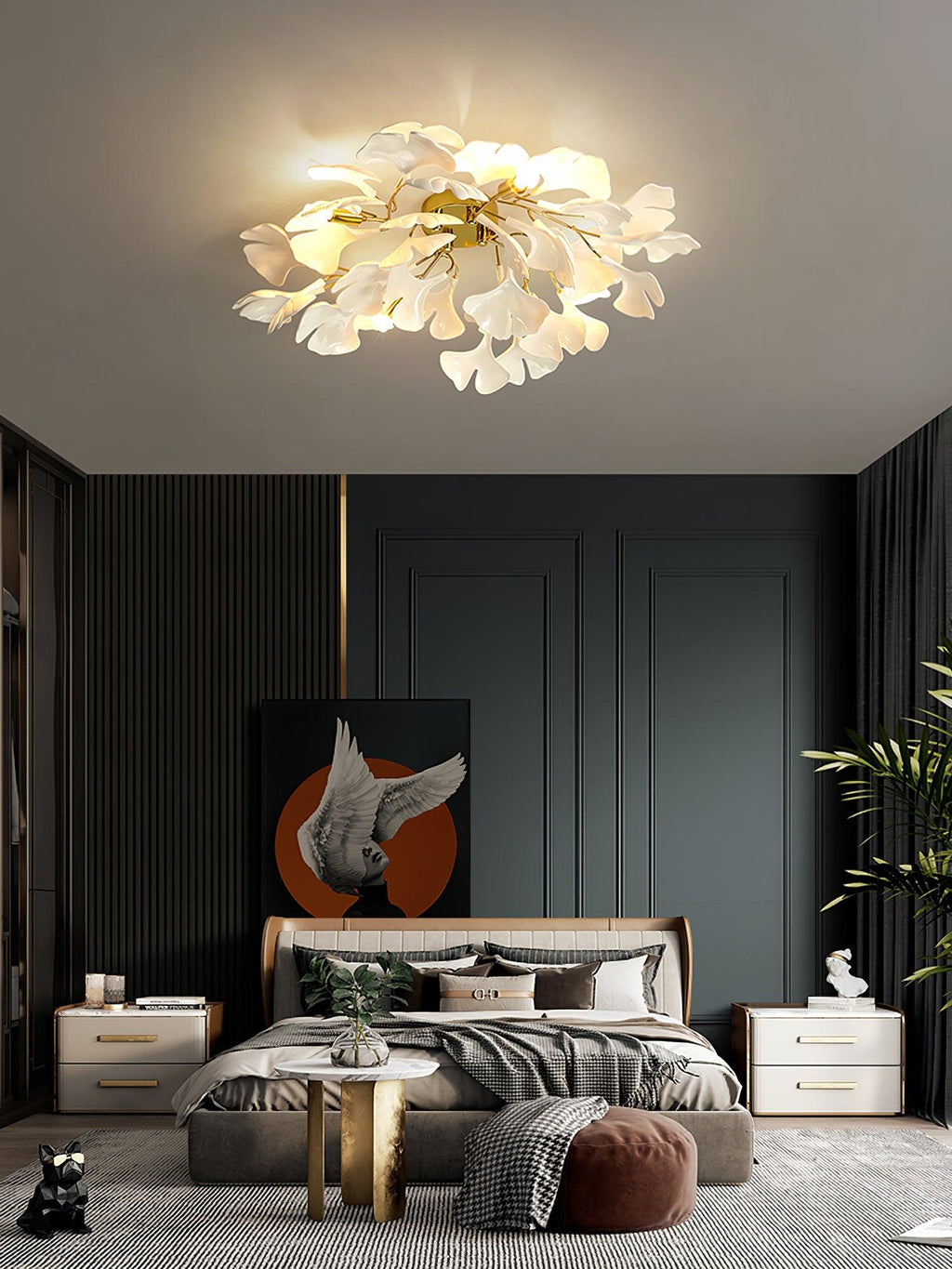 Kesterley Ceramic Ceiling Light-Moonnatur