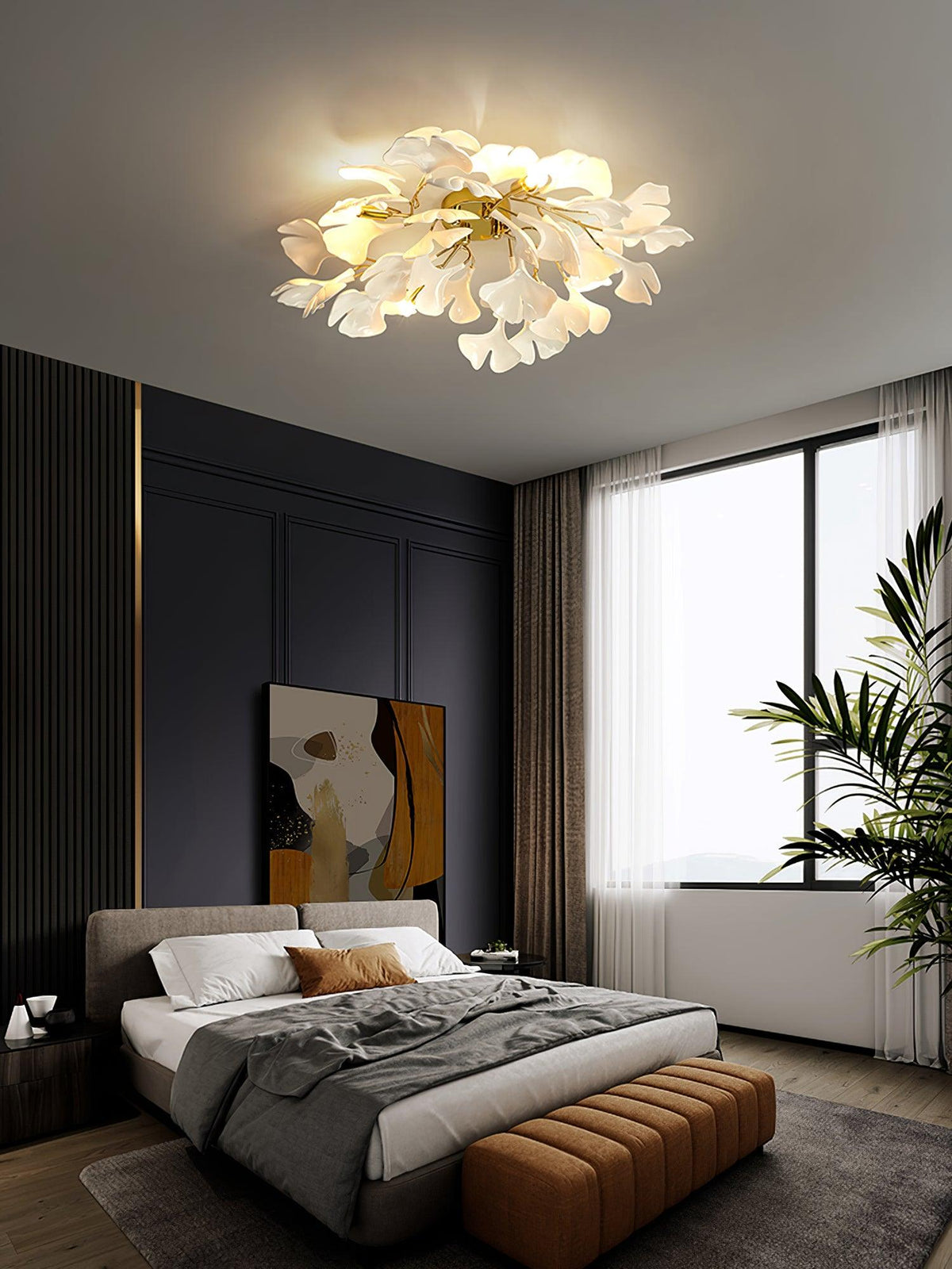 Kesterley Ceramic Ceiling Light-Moonnatur