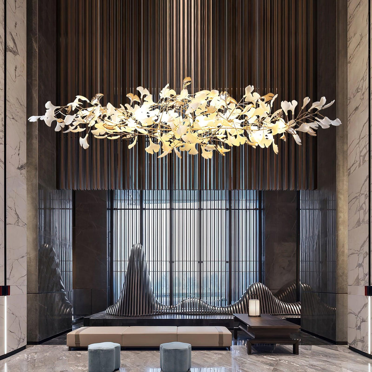 Nareneth Ceramic Chandelier-Moonnatur