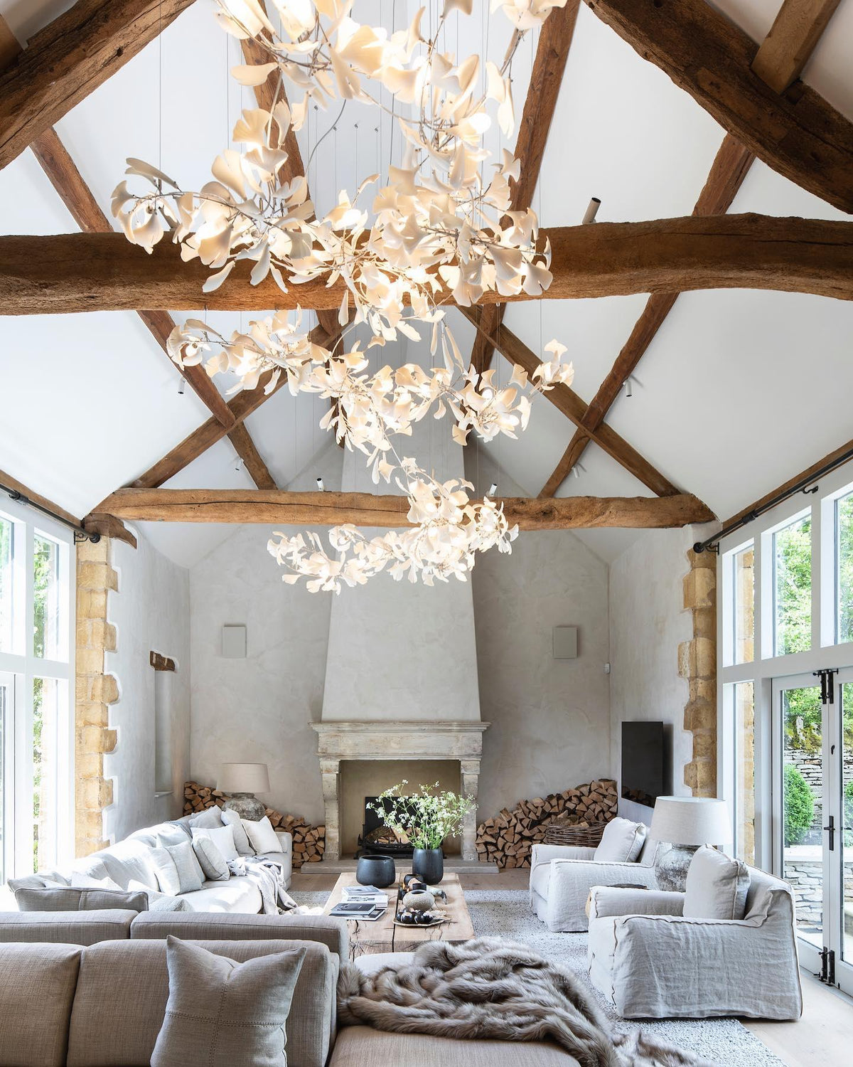 Erlenara Ceramic Chandelier-Moonnatur