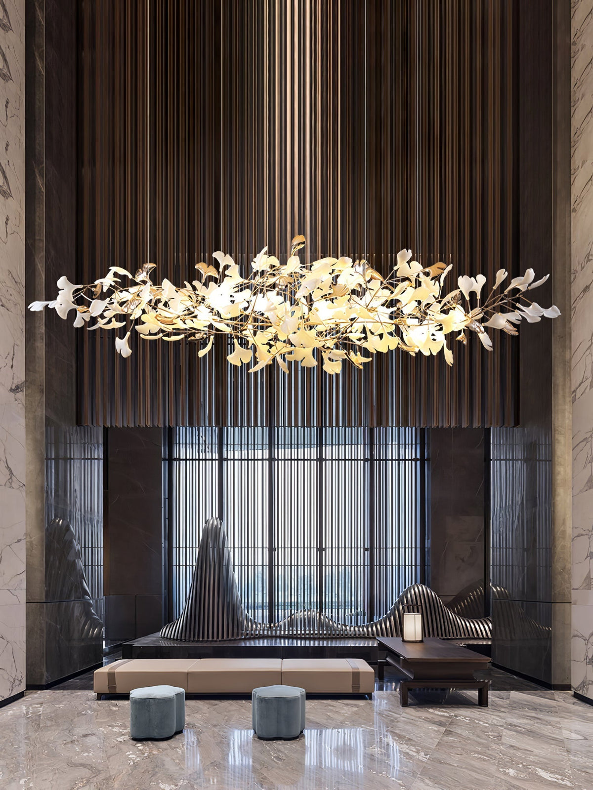 Nareneth Ceramic Chandelier-Moonnatur