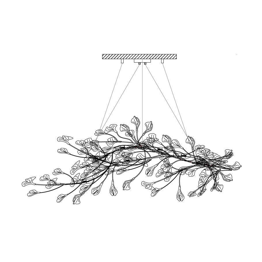 Erlenara Ceramic Chandelier-Moonnatur