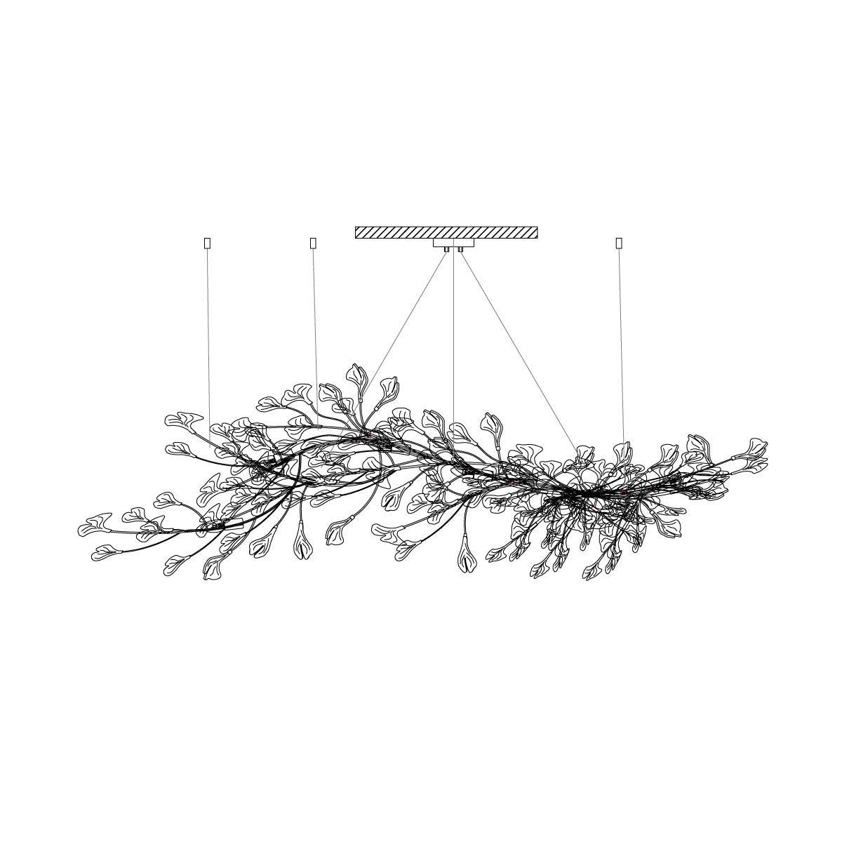 Erlenara Ceramic Chandelier-Moonnatur