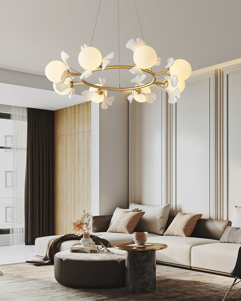 Berelenna Glass Chandelier-Moonnatur