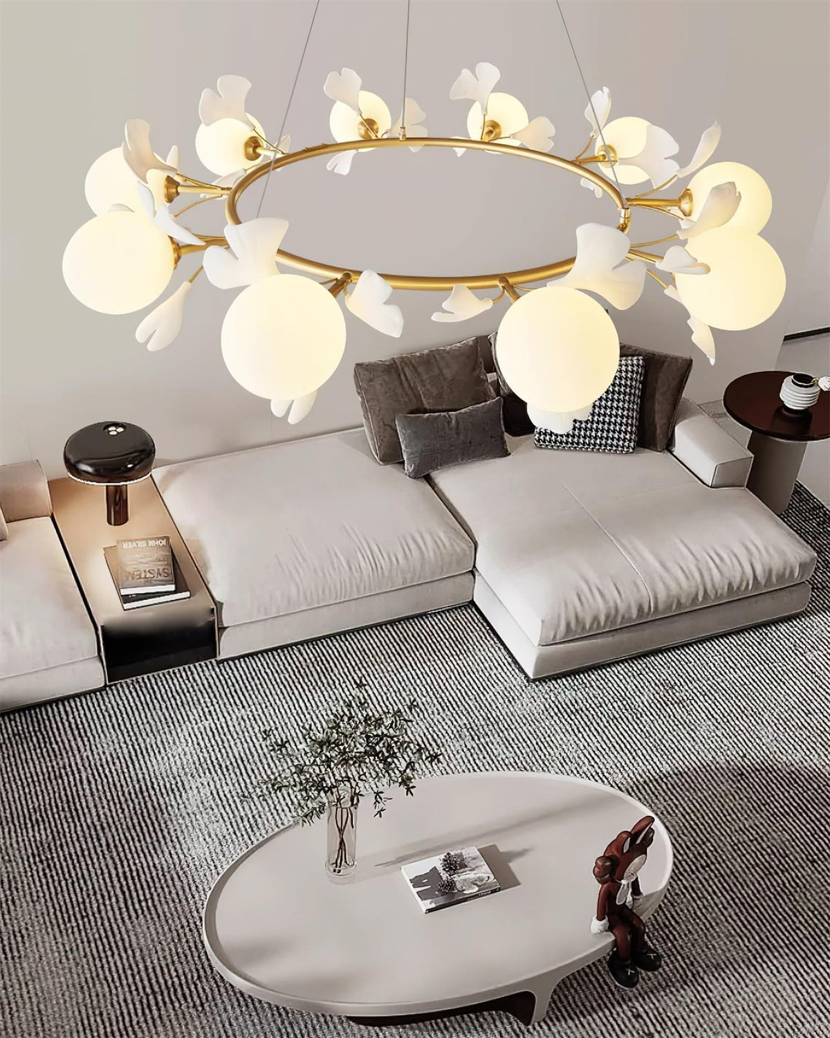 Berelenna Glass Chandelier-Moonnatur