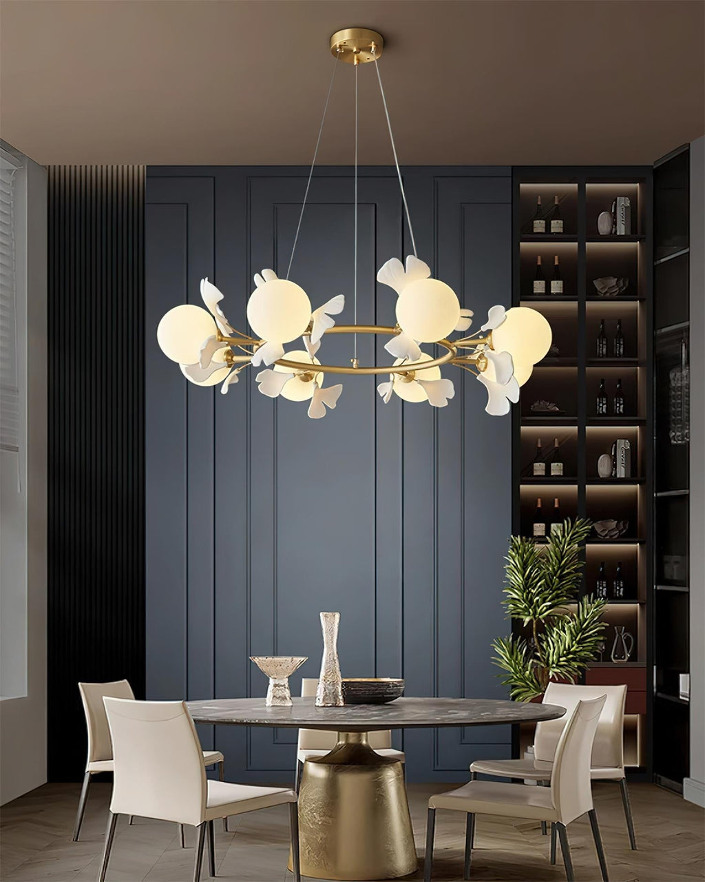 Berelenna Glass Chandelier-Moonnatur