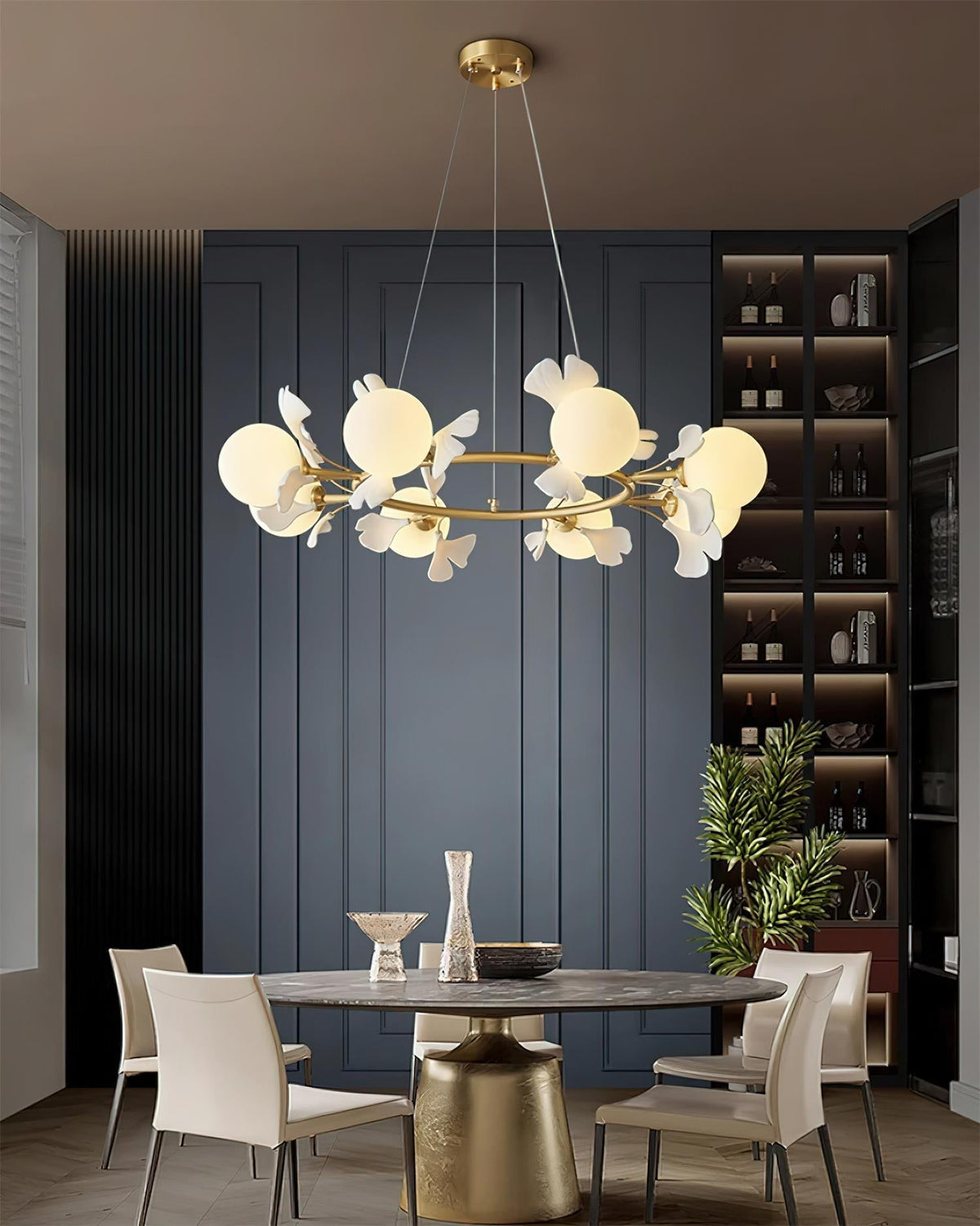 Berelenna Glass Chandelier-Moonnatur
