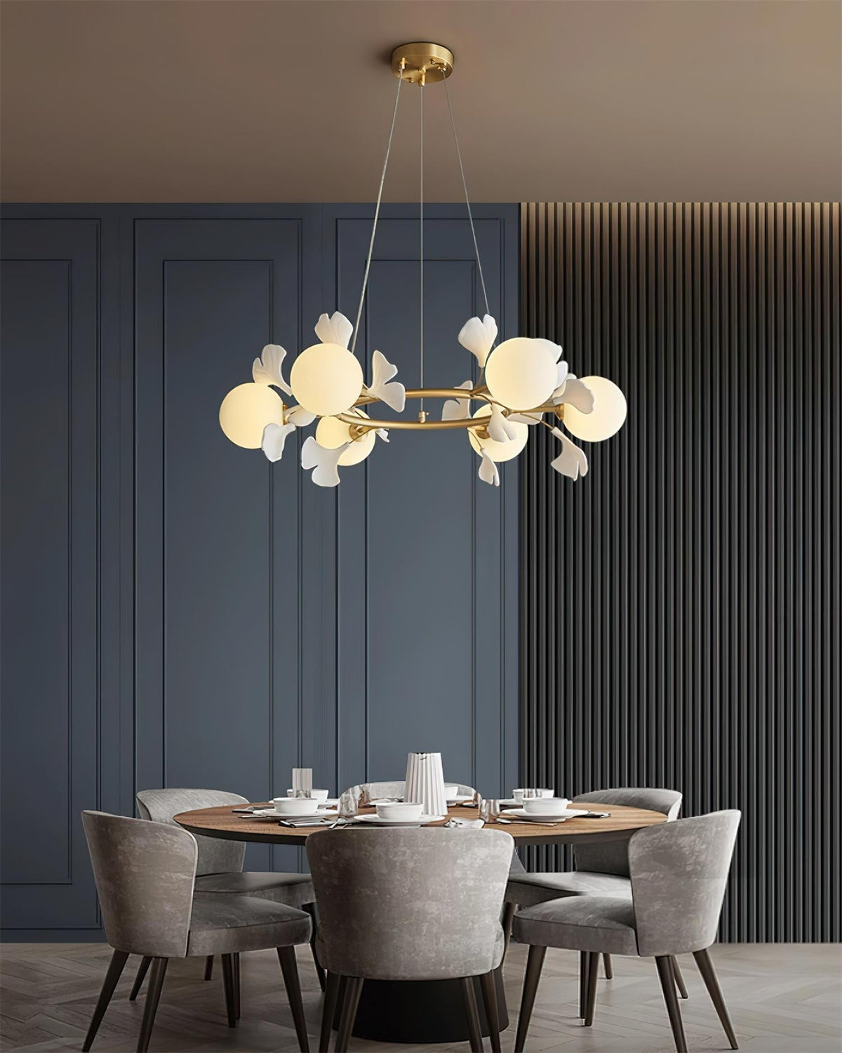Berelenna Glass Chandelier-Moonnatur