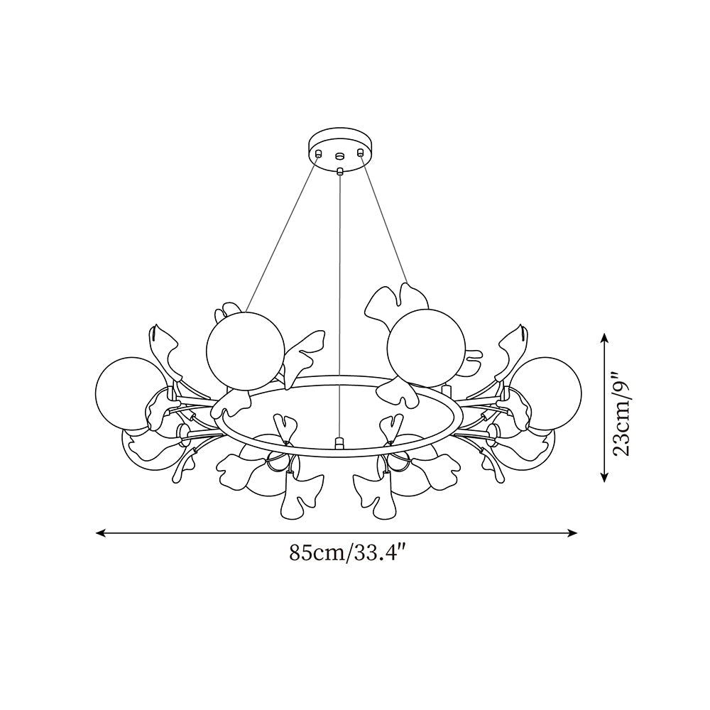 Berelenna Glass Chandelier-Moonnatur