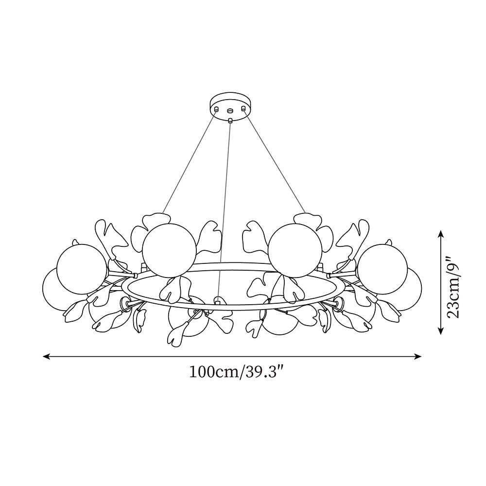 Berelenna Glass Chandelier-Moonnatur