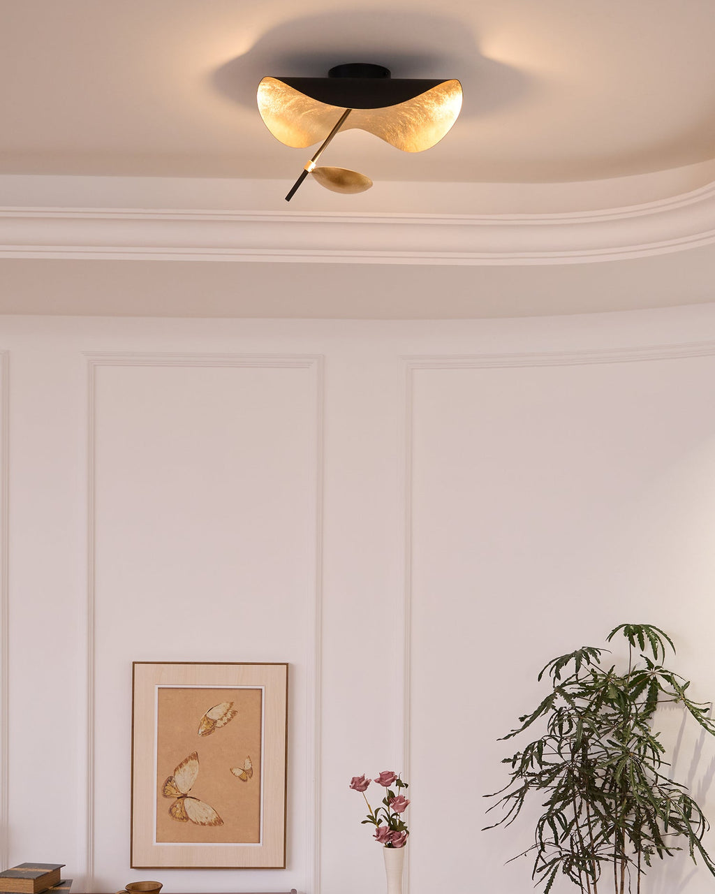 Meldora Steel Ceiling Lamp-Moonnatur