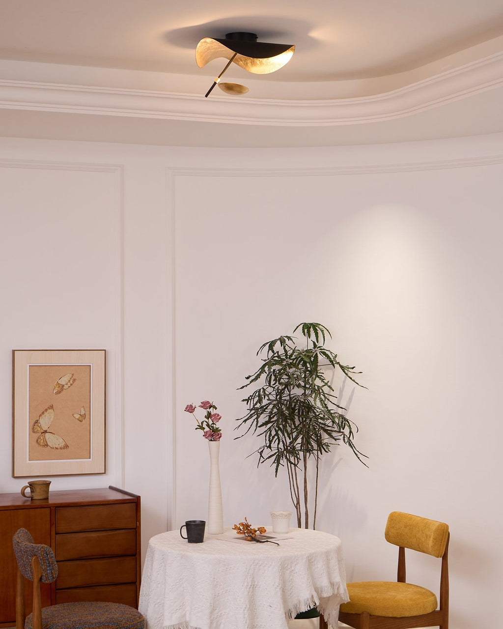 Meldora Steel Ceiling Lamp-Moonnatur