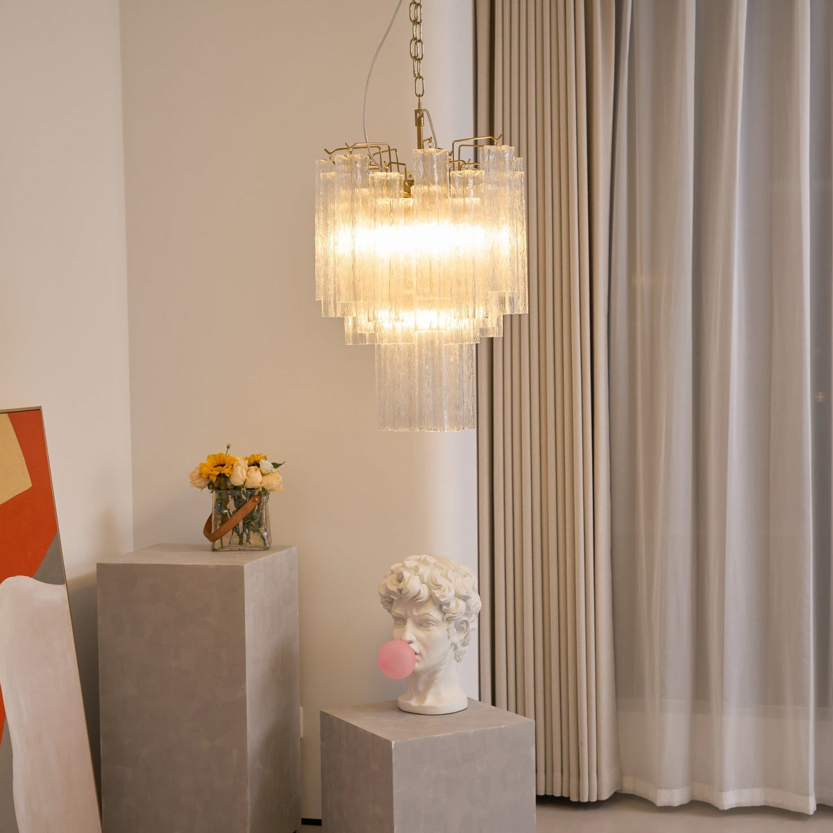 Casterelia Glass Chandelier-Moonnatur