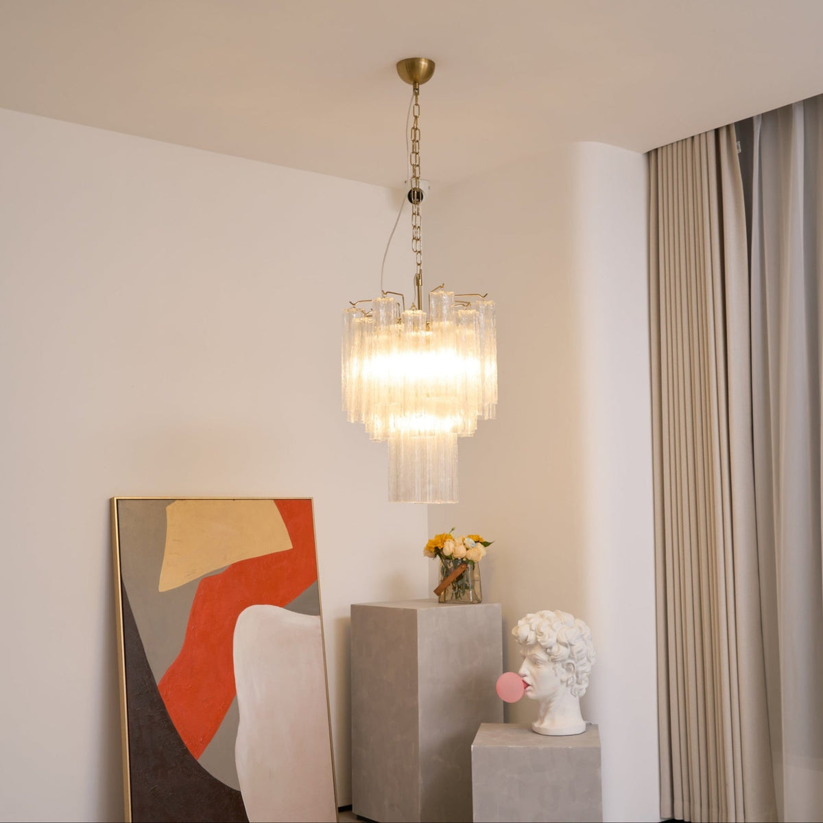 Casterelia Glass Chandelier-Moonnatur