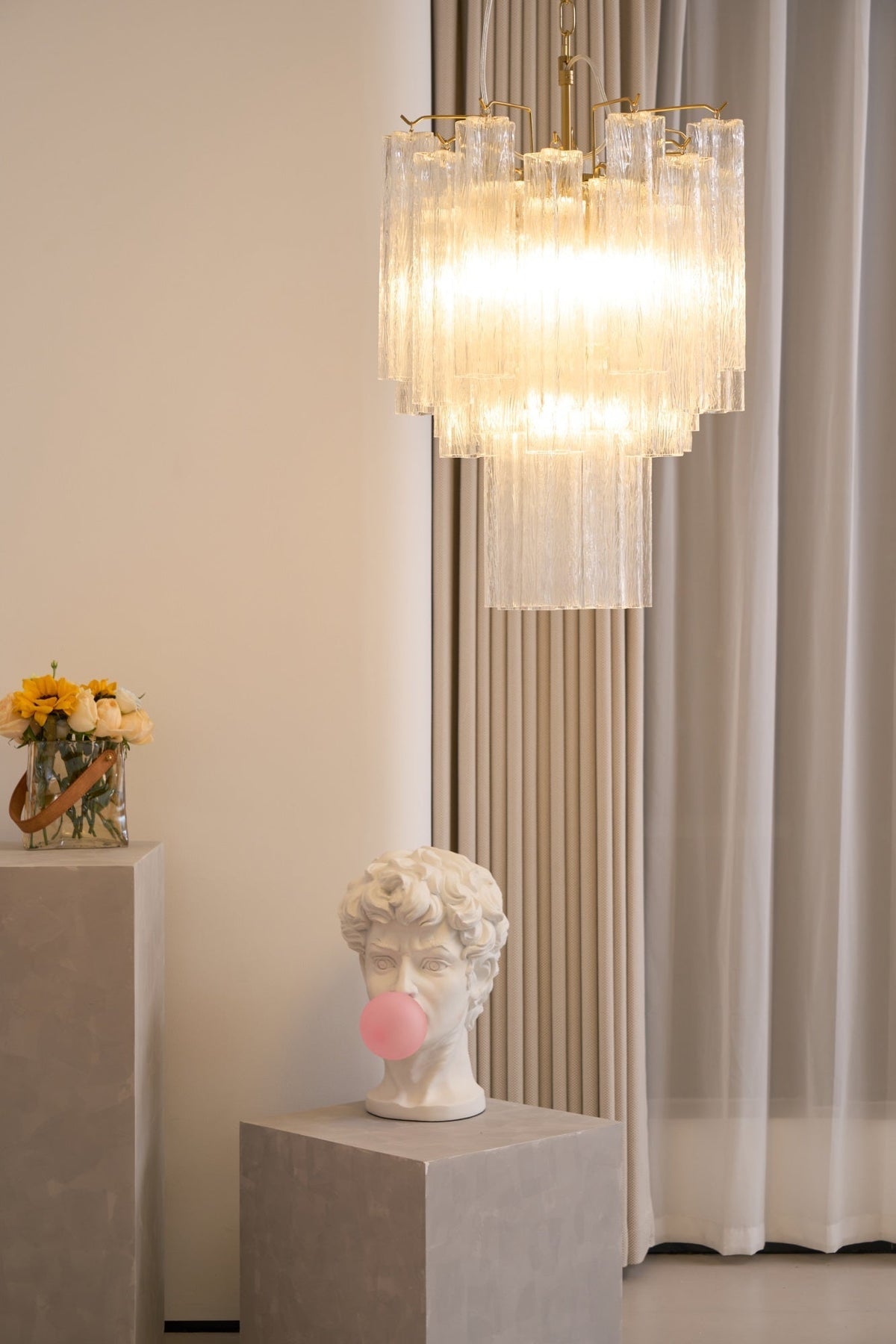 Casterelia Glass Chandelier-Moonnatur