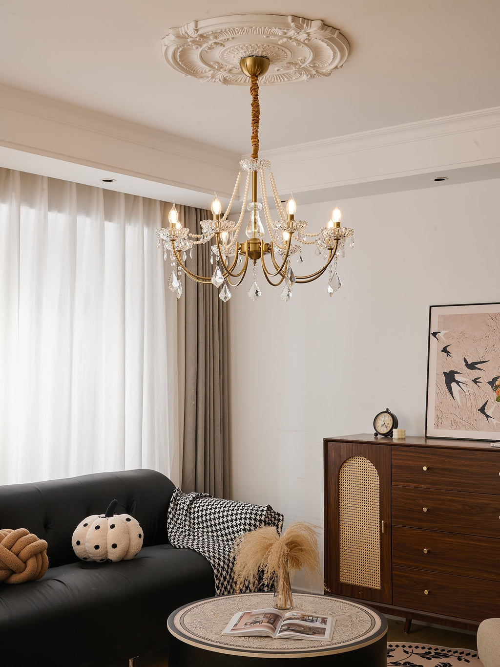 Sirena Crystal Chandelier-Moonnatur