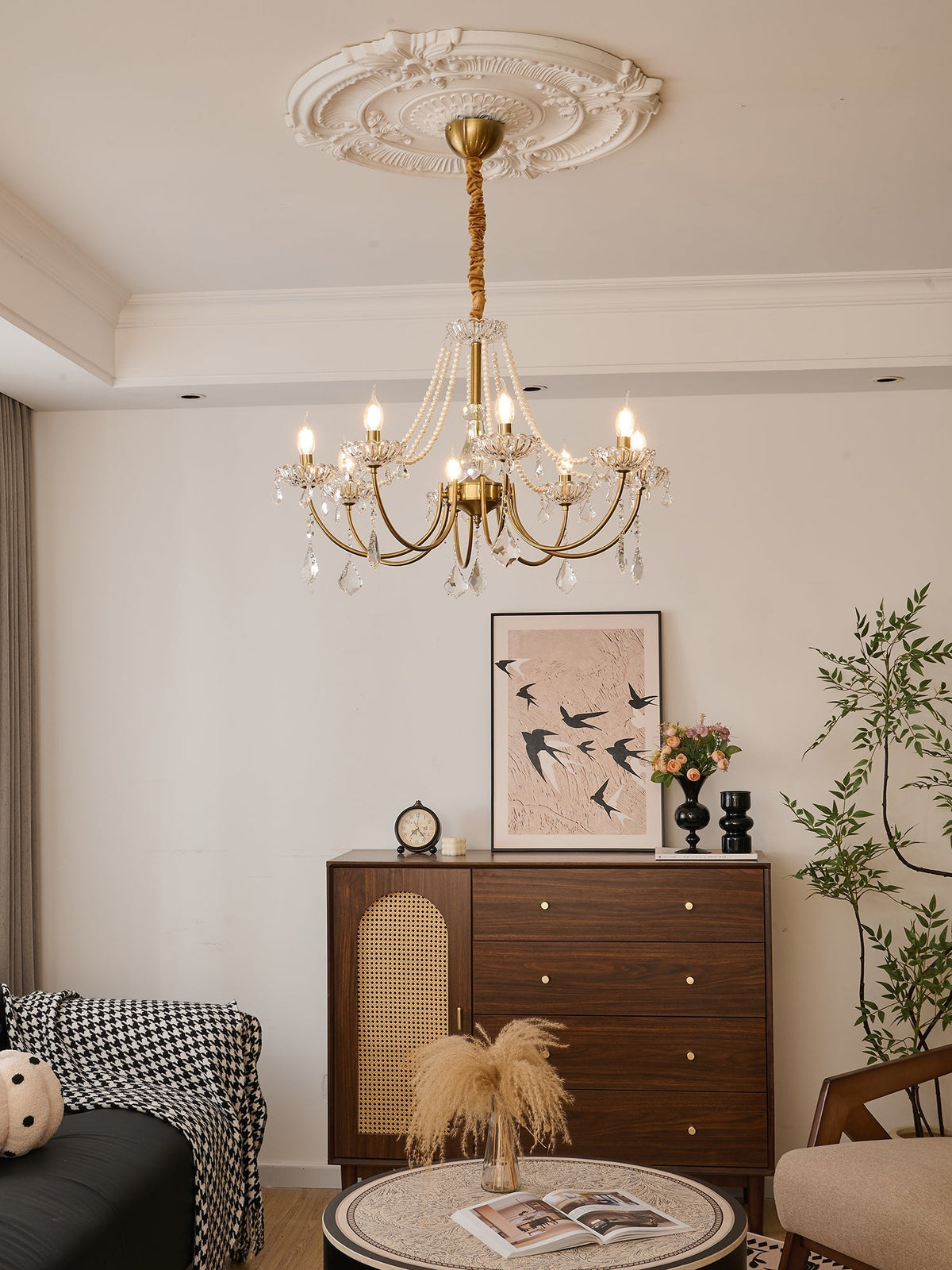 Sirena Crystal Chandelier-Moonnatur