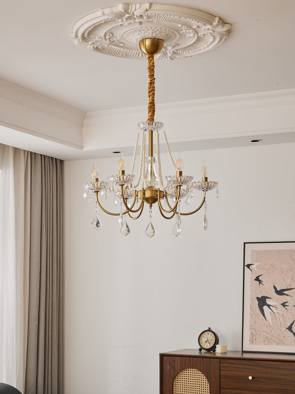 Sirena Crystal Chandelier-Moonnatur