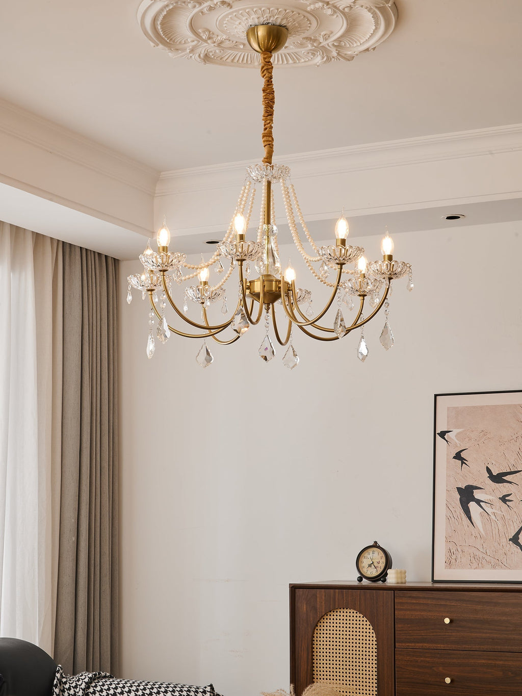 Sirena Crystal Chandelier-Moonnatur