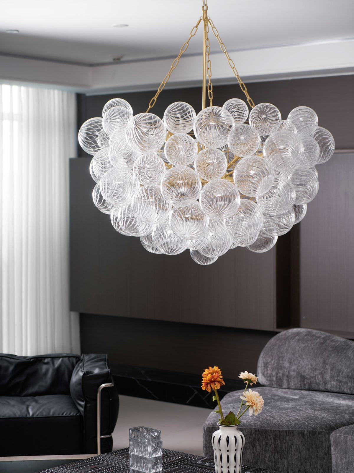 Raselle Glass Chandelier-Moonnatur