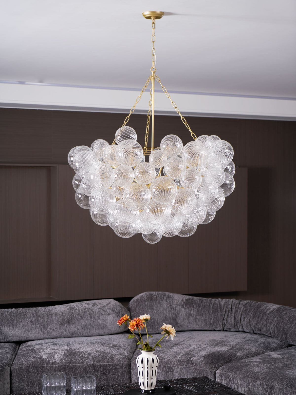 Raselle Glass Chandelier-Moonnatur