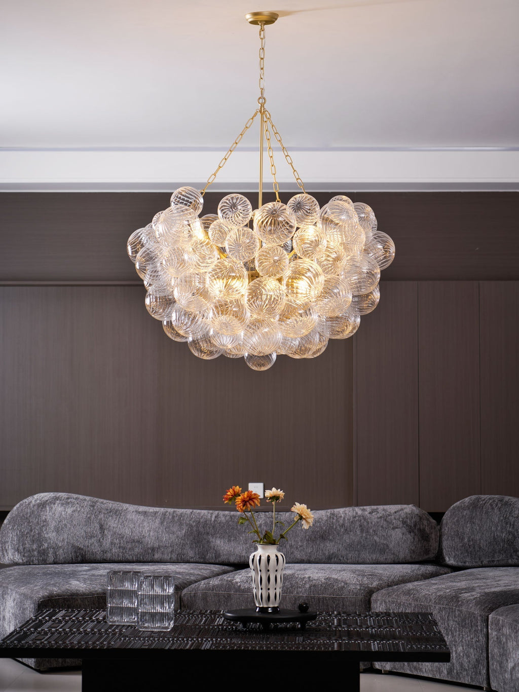 Raselle Glass Chandelier-Moonnatur
