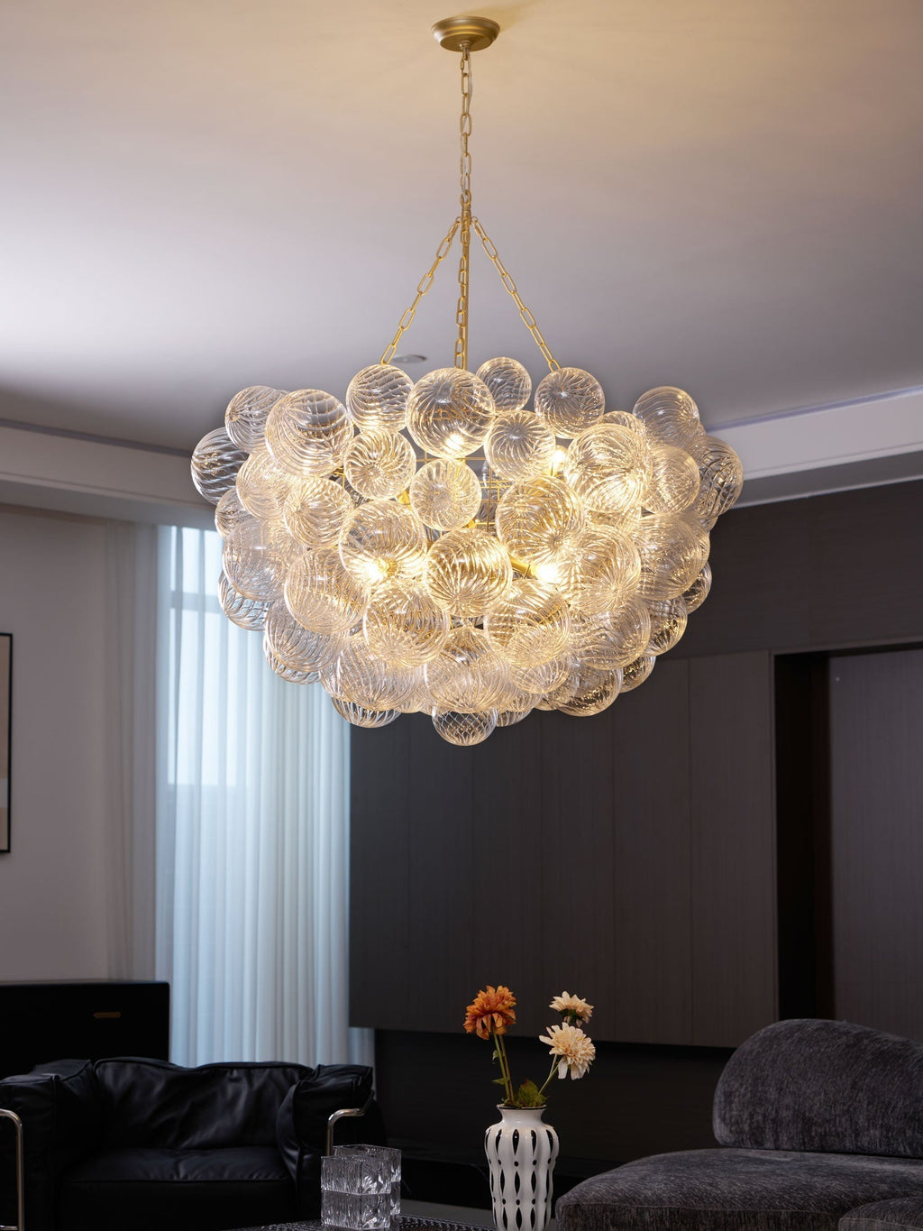 Raselle Glass Chandelier-Moonnatur