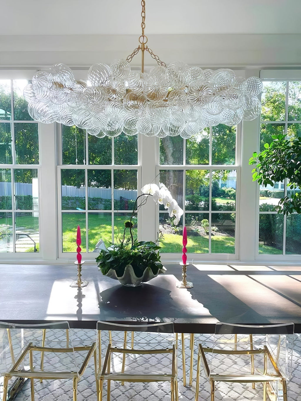 Raselle Glass Chandelier-Moonnatur