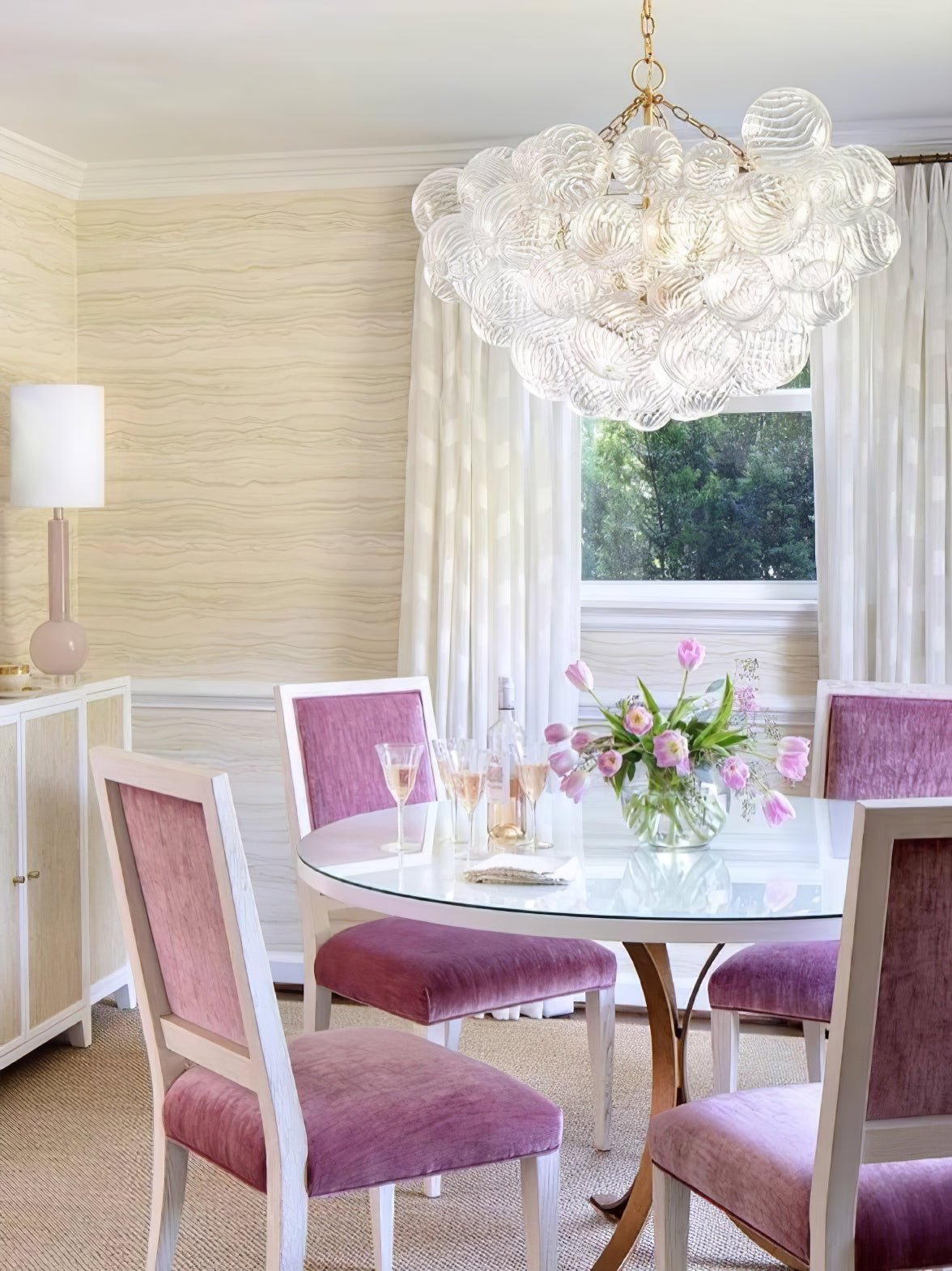 Raselle Glass Chandelier-Moonnatur
