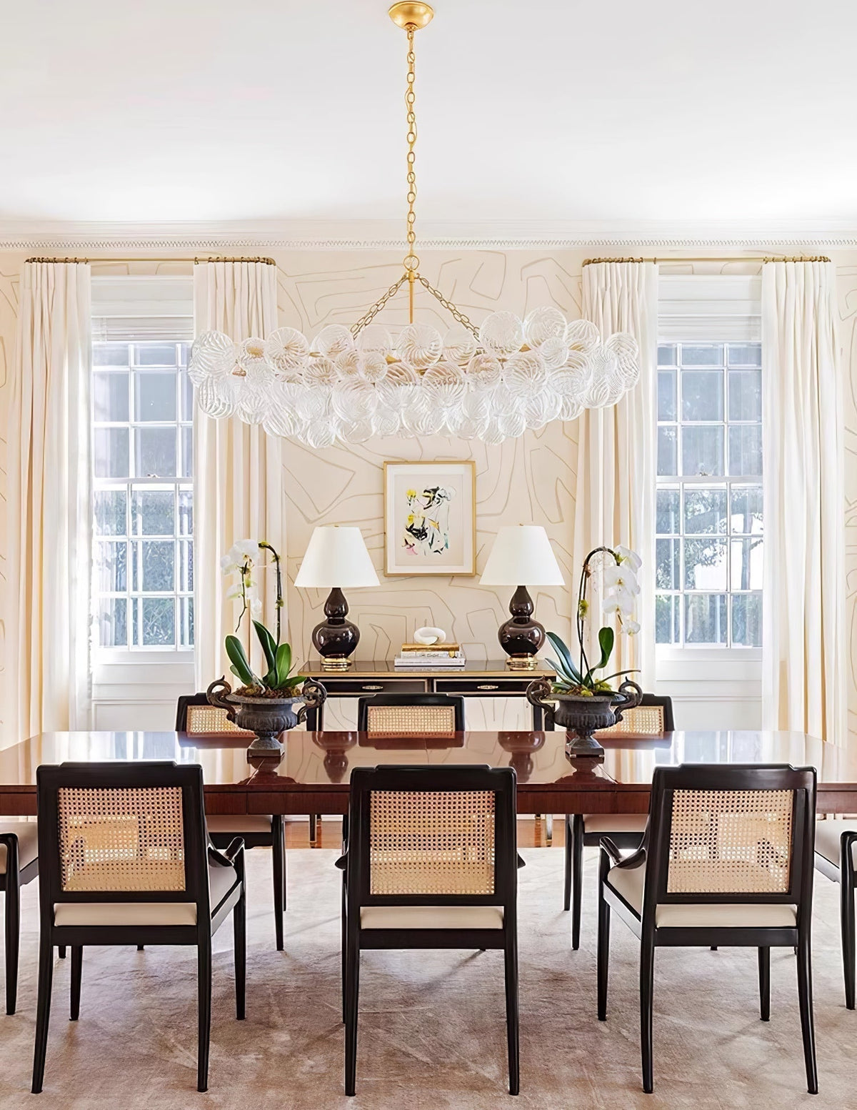 Raselle Glass Chandelier-Moonnatur