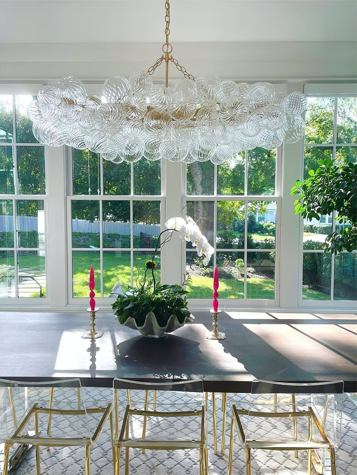 Raselle Glass Chandelier-Moonnatur