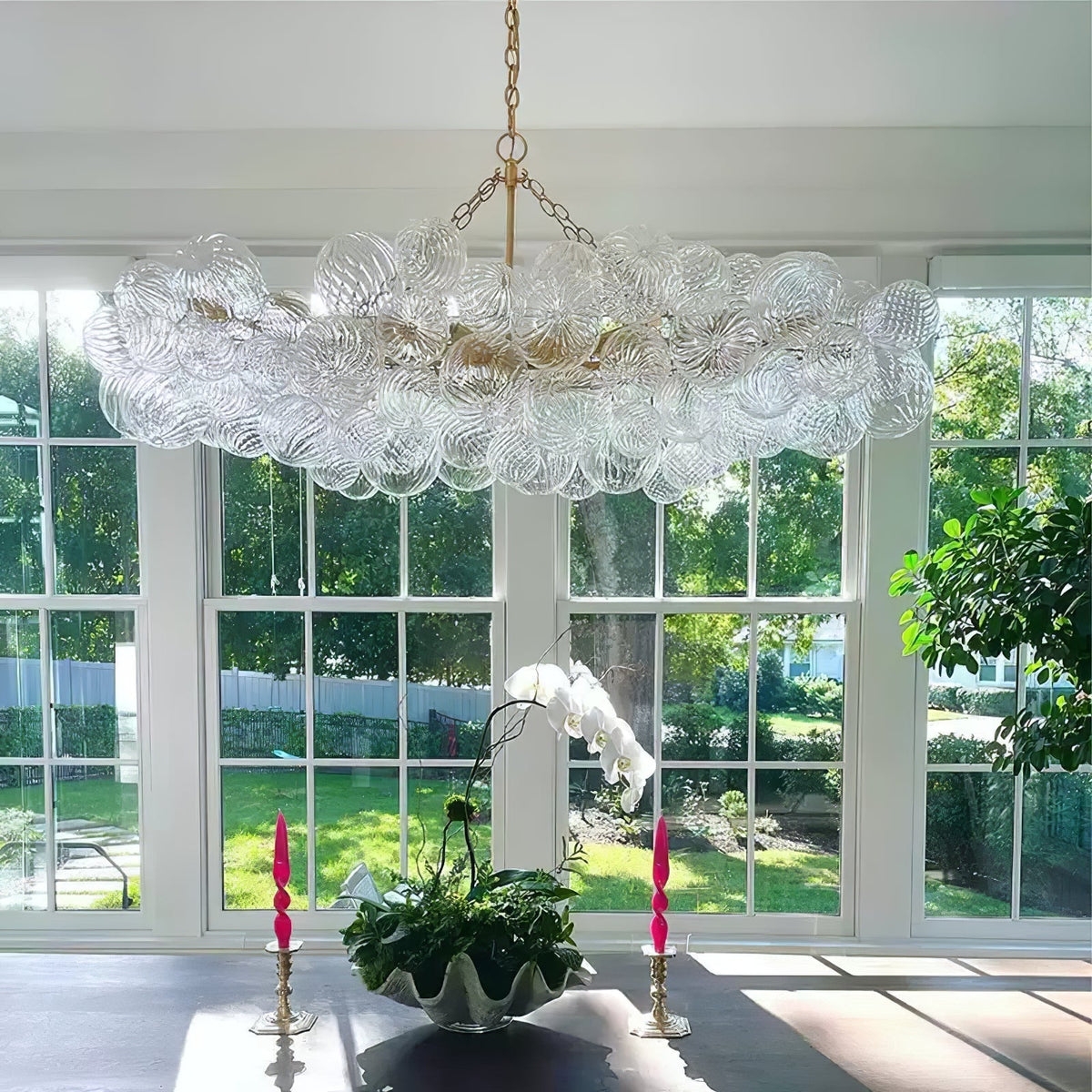 Raselle Glass Chandelier-Moonnatur