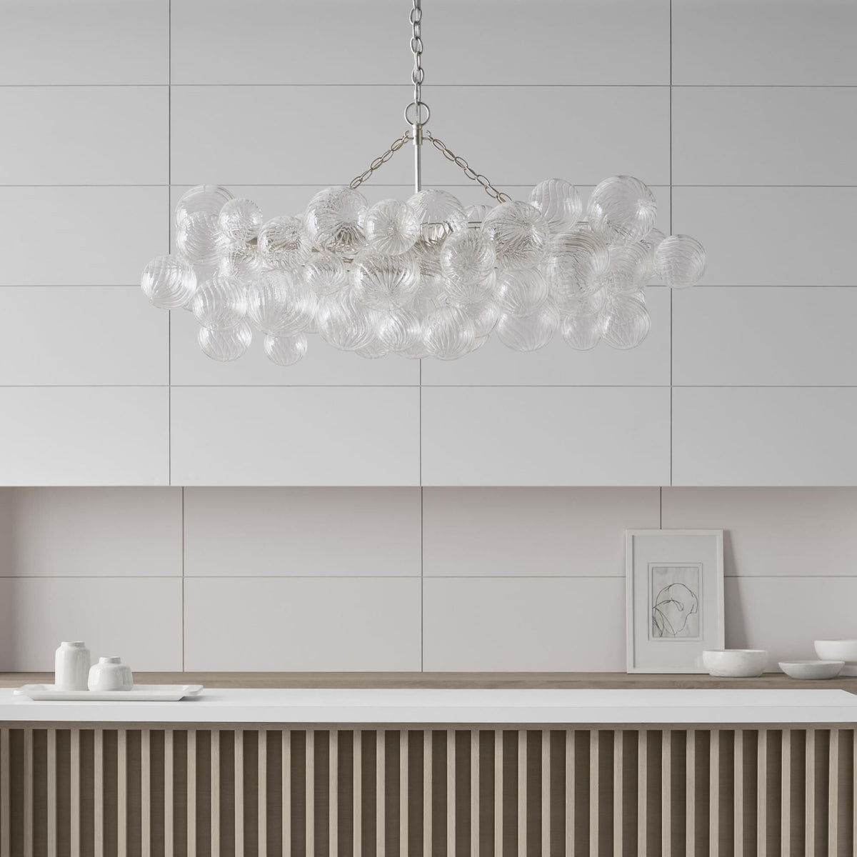 Raselle Glass Chandelier-Moonnatur