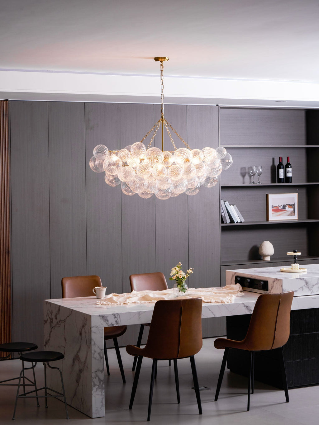 Raselle Glass Chandelier-Moonnatur