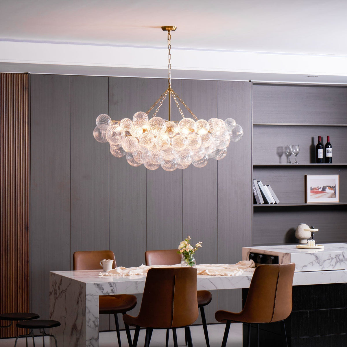 Raselle Glass Chandelier-Moonnatur