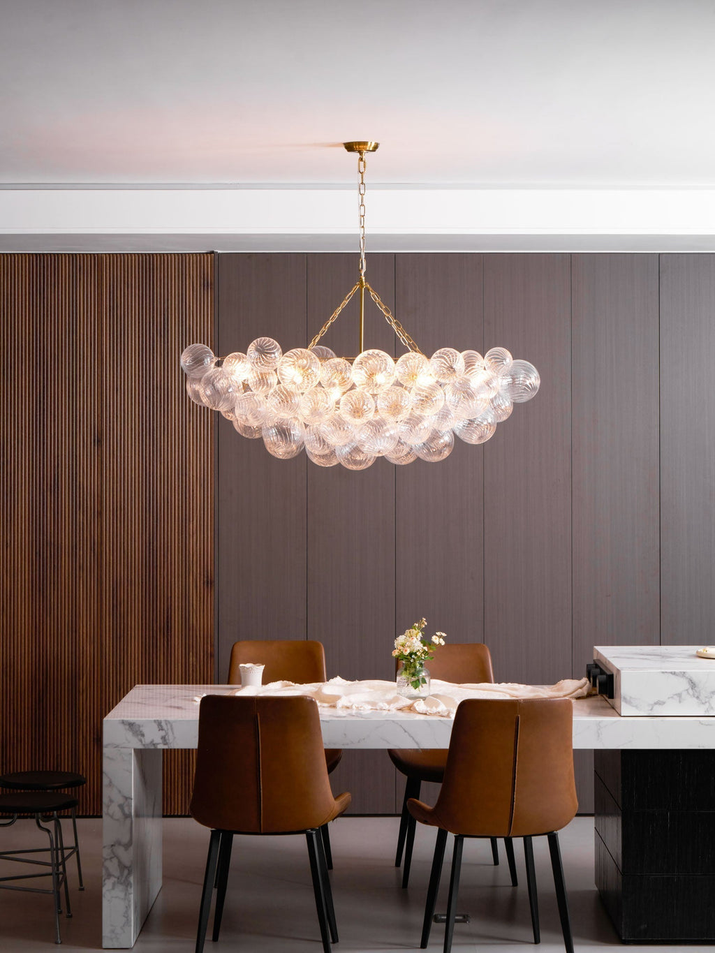 Raselle Glass Chandelier-Moonnatur