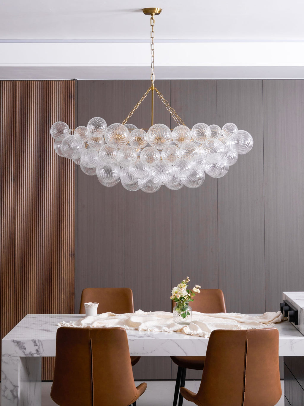 Raselle Glass Chandelier-Moonnatur