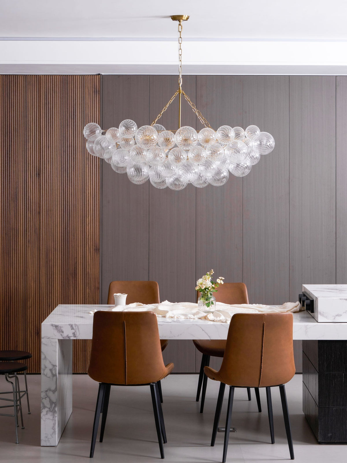 Raselle Glass Chandelier-Moonnatur