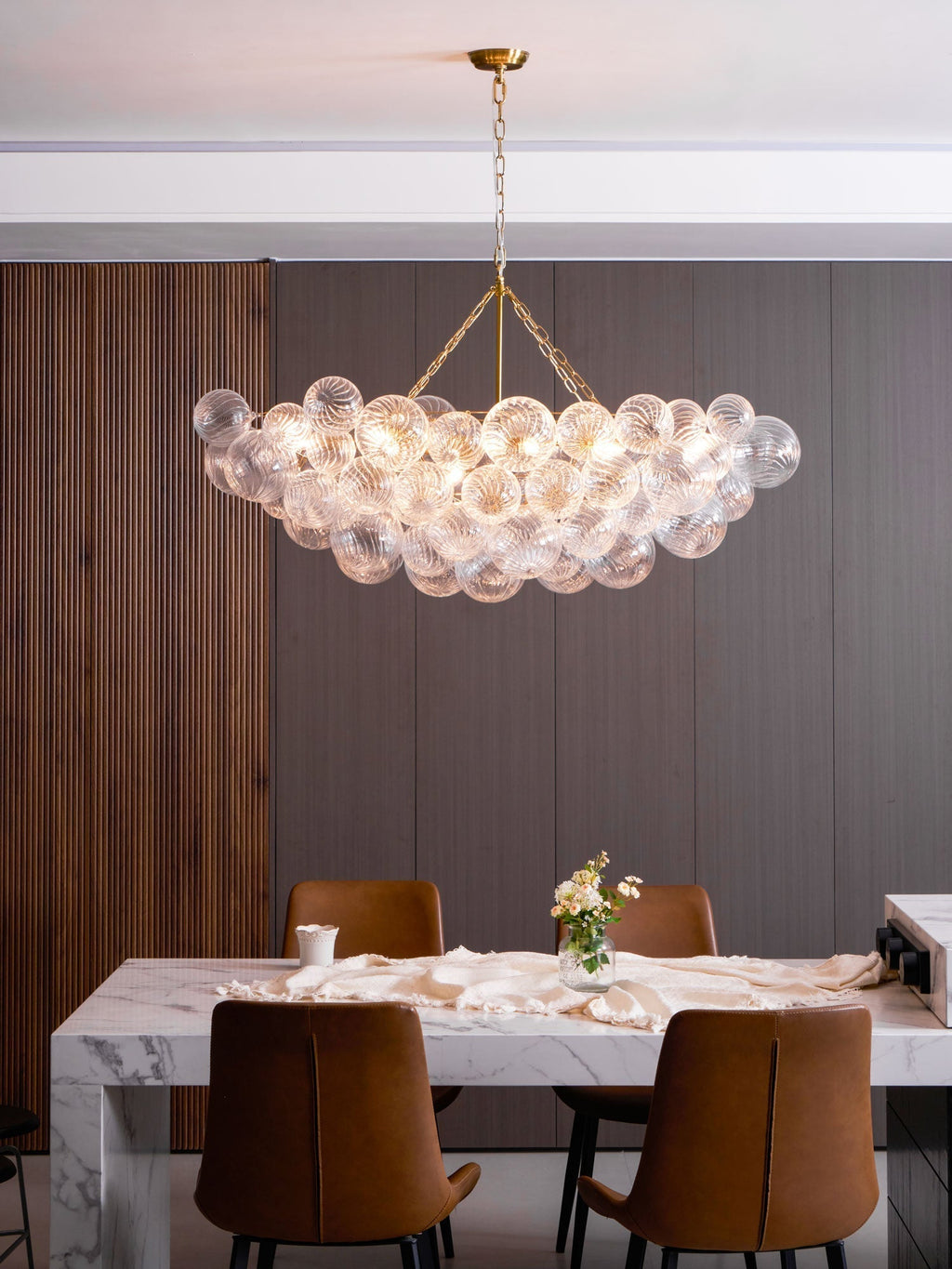 Raselle Glass Chandelier-Moonnatur