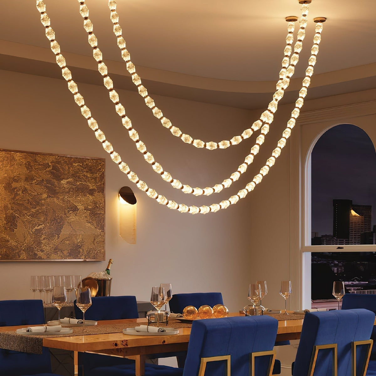 Ivrenenora Glass Chandelier-Moonnatur
