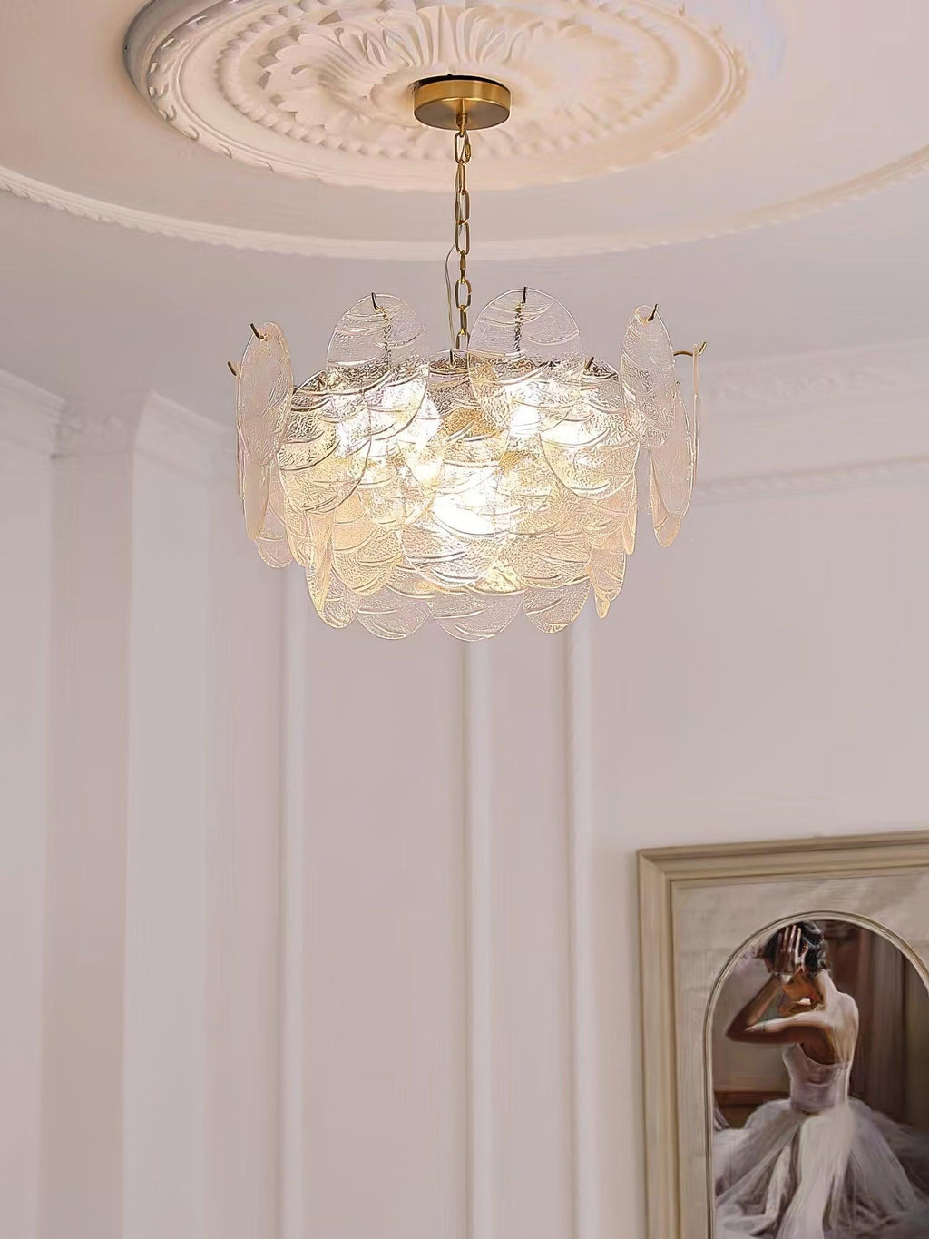 Drenenna Glass Chandelier-Moonnatur