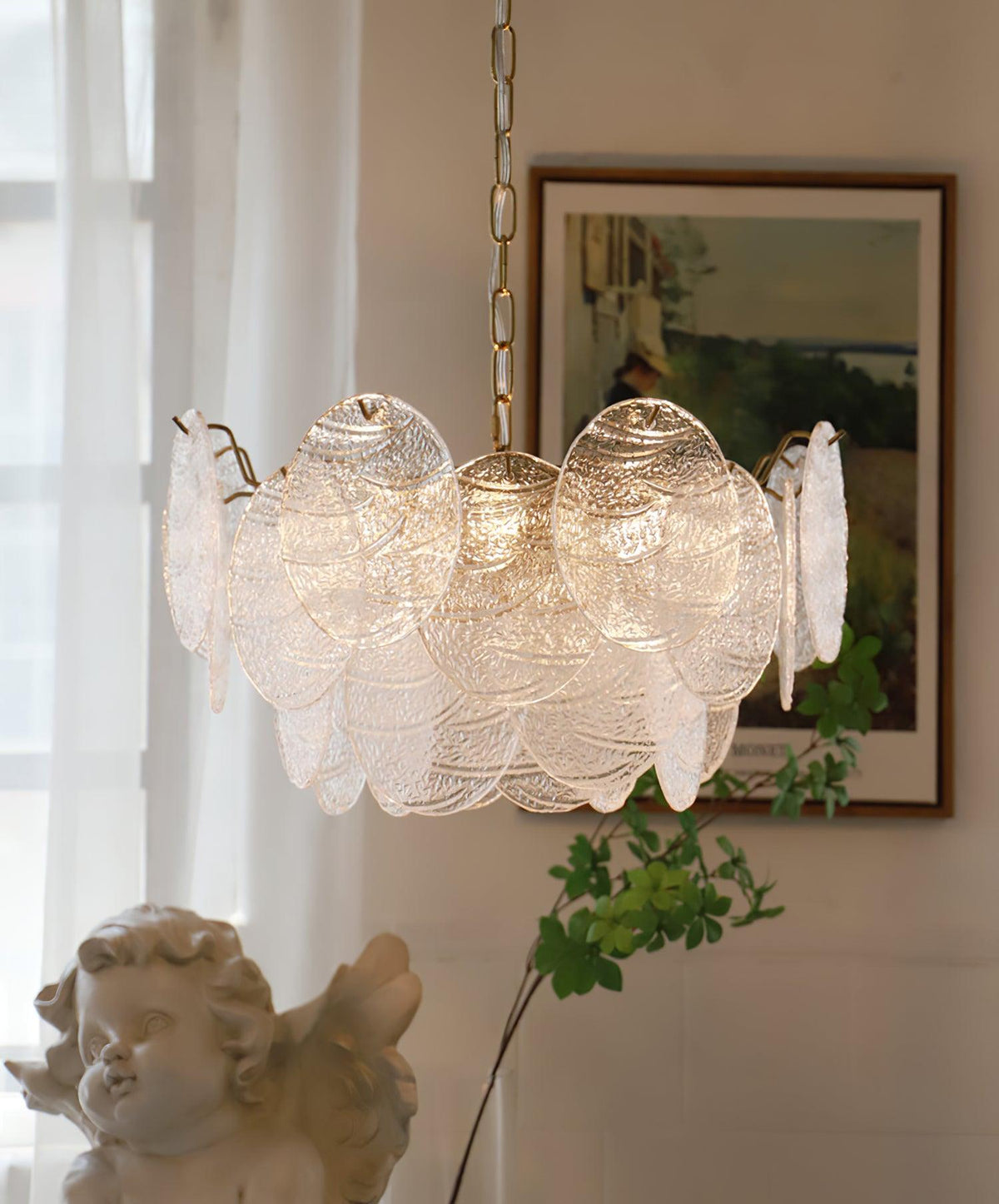 Drenenna Glass Chandelier-Moonnatur