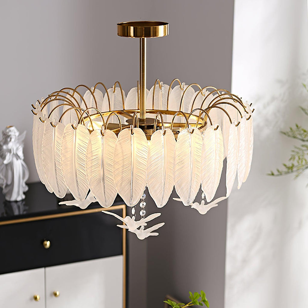 Erielle Glass Ceiling Light-Moonnatur