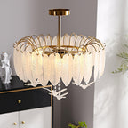 Erielle Glass Ceiling Light-Moonnatur