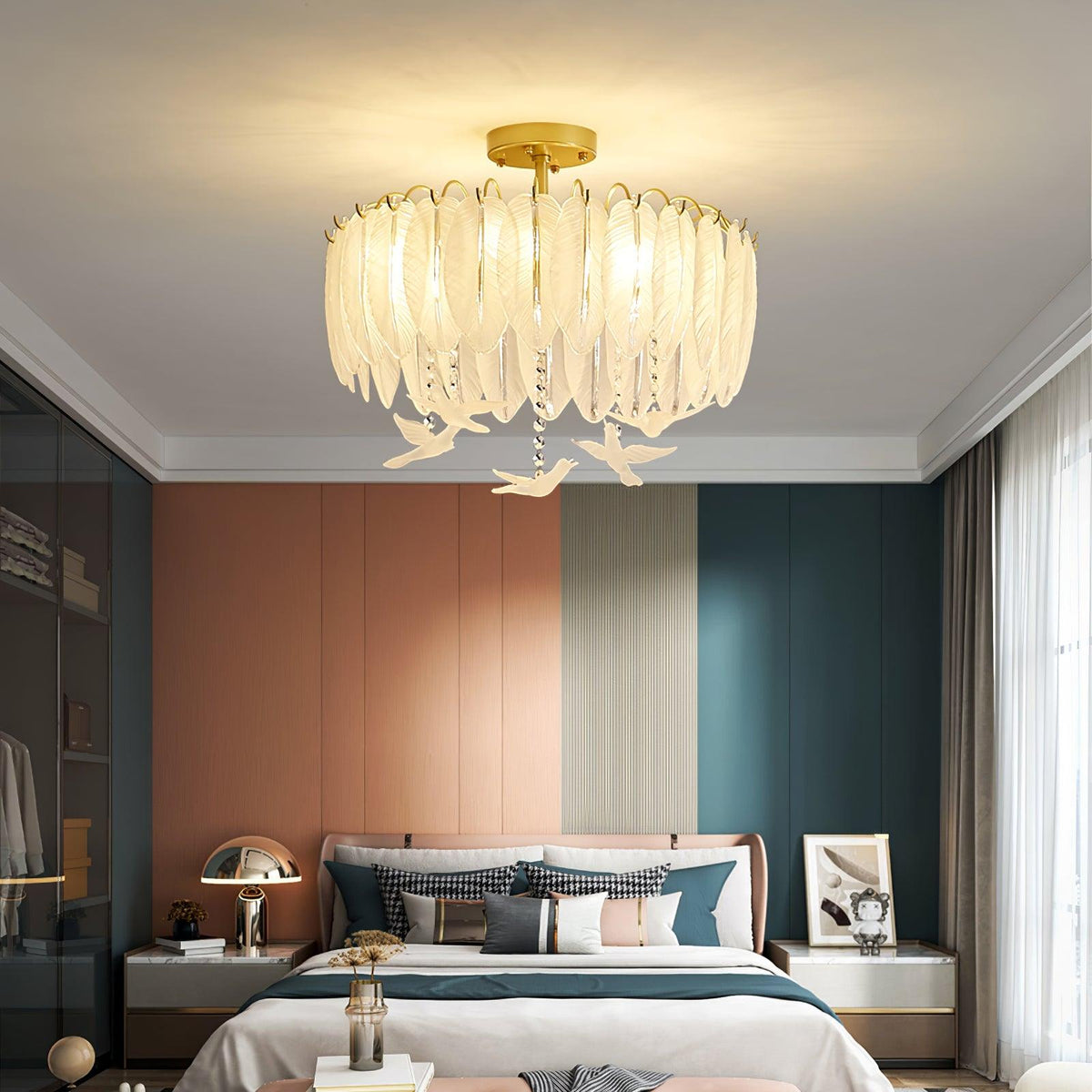 Erielle Glass Ceiling Light-Moonnatur